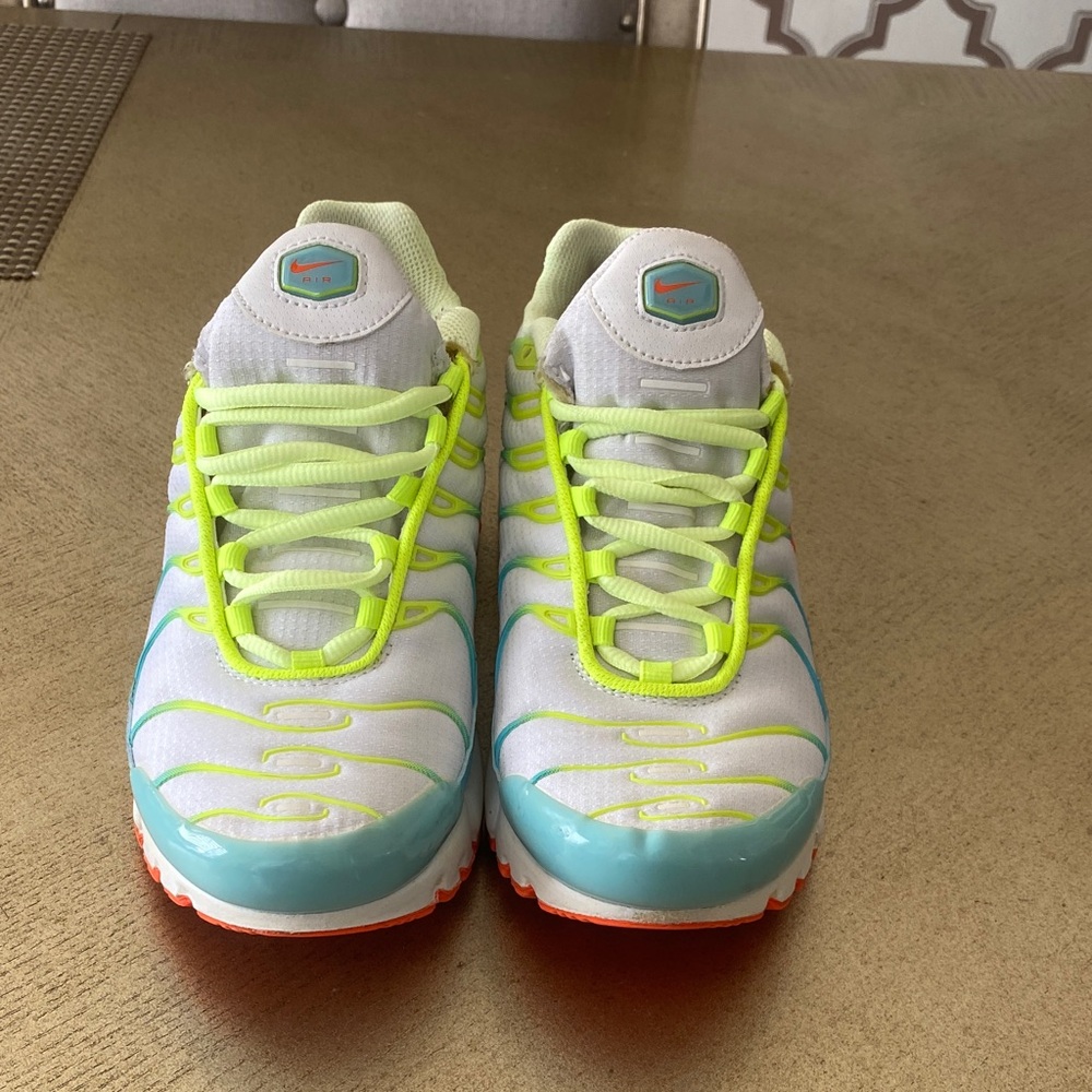 Nike womans Sneakers - White, Blue, and Neon Green